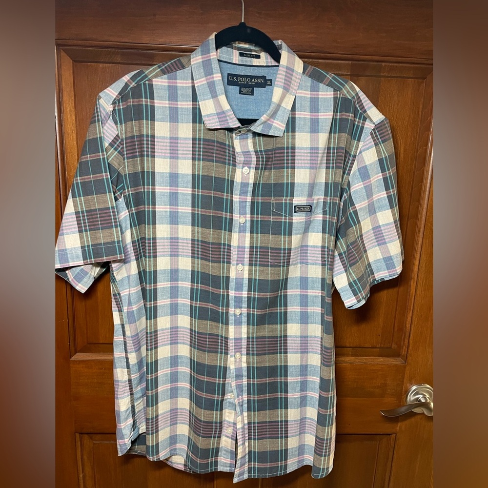 US Polo Assn Plaid short sleeve shirt